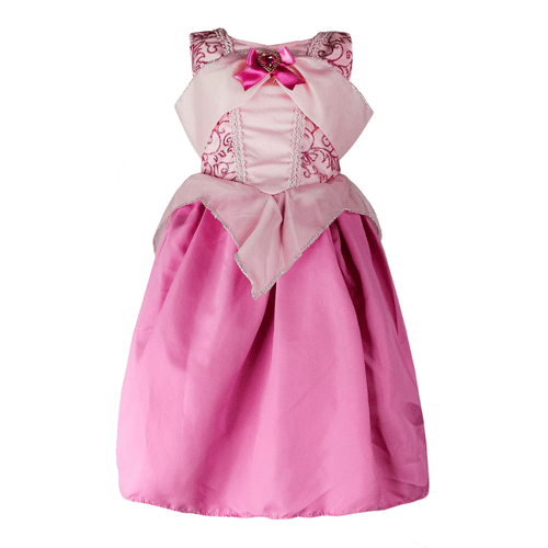 Fantasia Infantil Princesa Rosa Luxo Festa