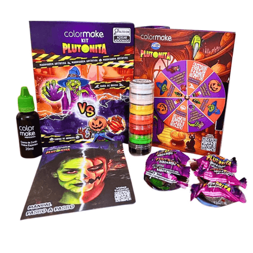 Kit Interativo Halloween Plutonita Color Make - Completo