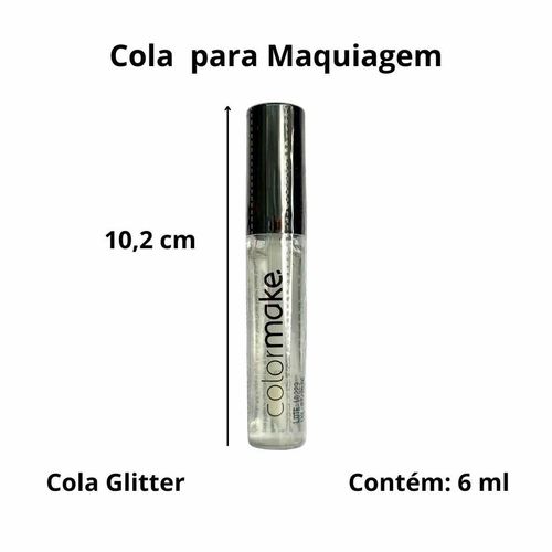 Cola para Glitter Color Make Transparente - Secagem Rápida e Longa Duração