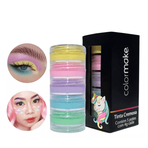 Kit Unicórnio Com 5 Cores Para Carnaval Abrakadabra