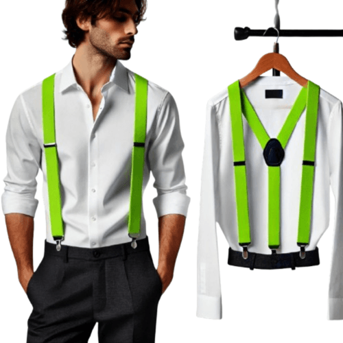 Suspensório Verde Neon para Fantasia e Trajes Temáticos