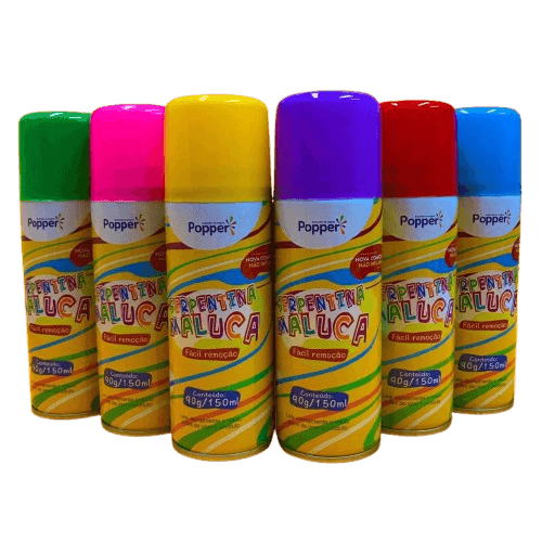 Serpentina em Aerossol 150ml – Spray para Festas e Carnaval