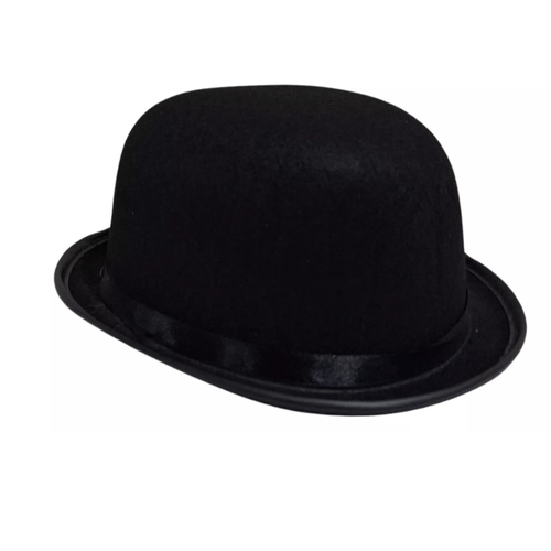 Chapéu Coquinho Preto Feltro – Ideal para Eventos Retrô