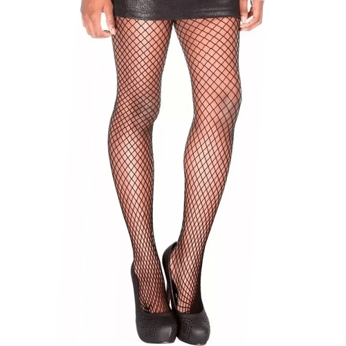 Meia Calça Arrastão Adulto Preto - Abrakadabra Fantasias