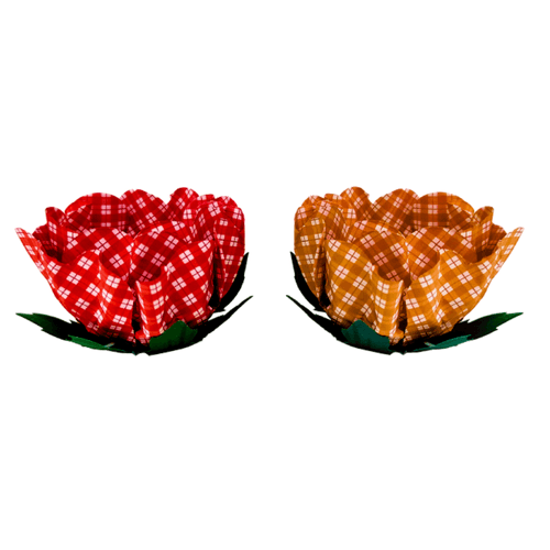 Forminha Decorativa Para Doces Finos 3D Xadrez Festa Junina 7cm