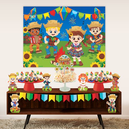 Kit Festa Fácil Decoração Festa Junina Arraiá com 39 Itens