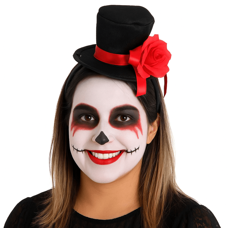 Maquiagem de Halloween com Rosa Vermelha